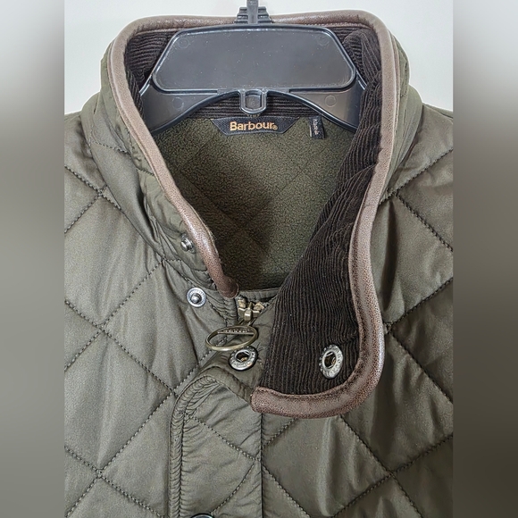 Barbour Powell Diamond Quilted Jacket Large In Sage - Picture 4 of 9